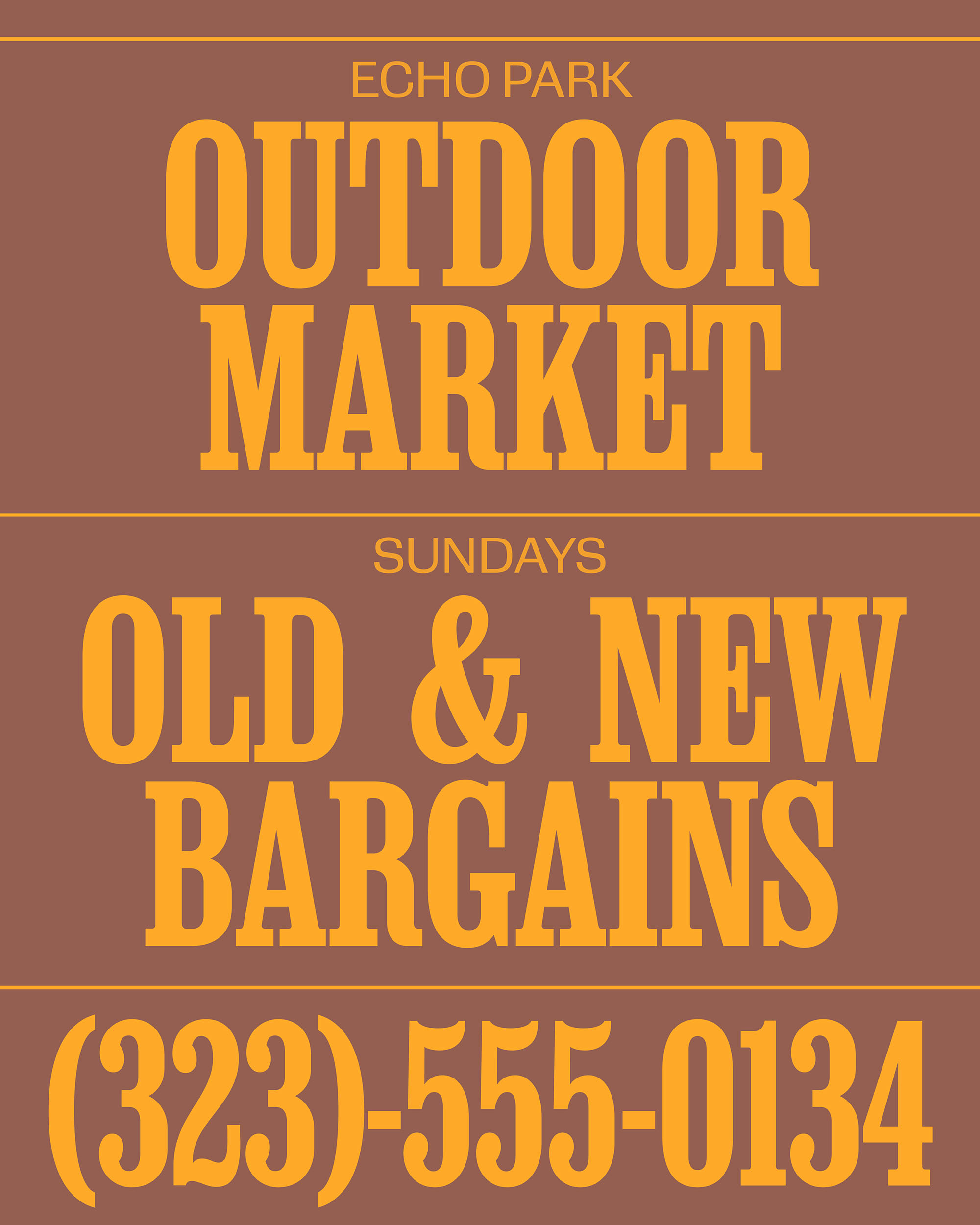 Echo Park Outdoor Market; Sundays Old & New Bargains